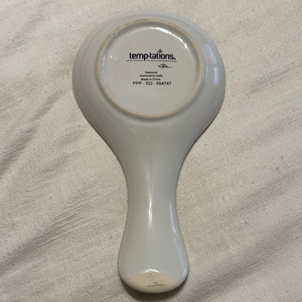 🕊️❤️ 🆕 Elegant White Ceramic Spoon Rest with Red Cardinal - Picture 6 of 12